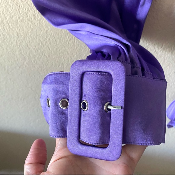 Retrofete Rocky Silk Pants in Violet - Picture 6 of 12